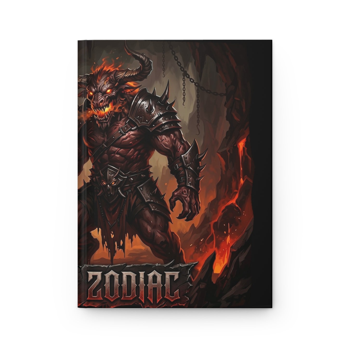 Taurus Demon Journal — Zodiac Hardcover Lined Notebook