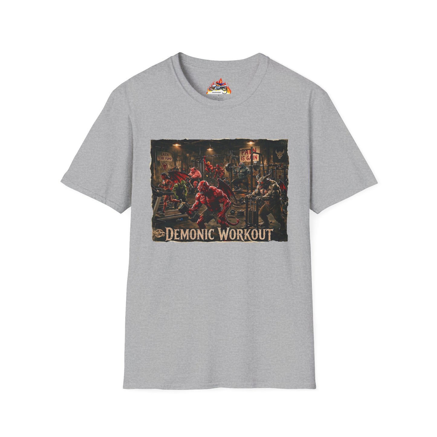 Demonic Workout T Shirt — Funny Gym Demon Fitness Tee