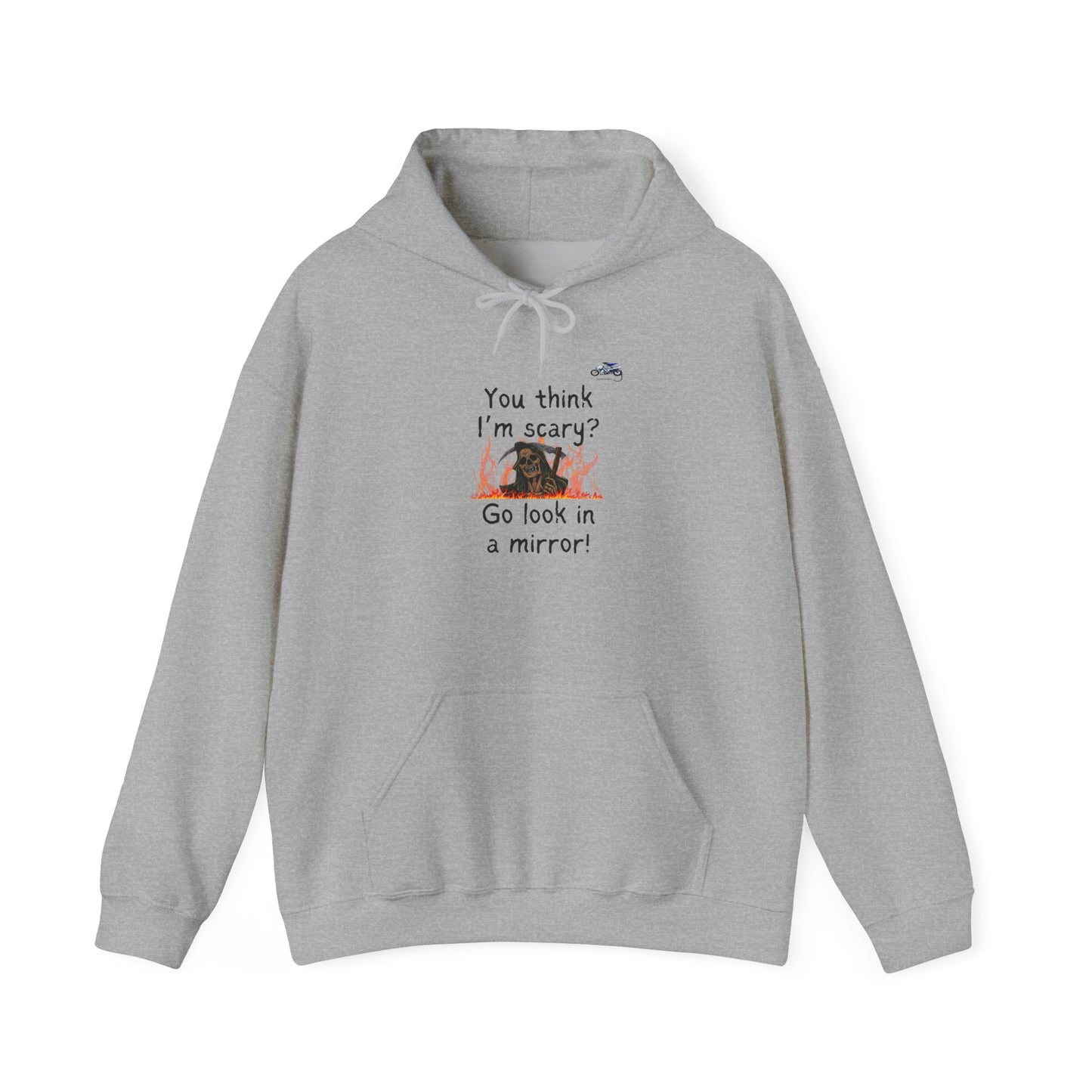 Funny Unisex Hooded Sweatshirt - "You Think I'm Scary?" - Playful Gift for Halloween & Everyday Wear