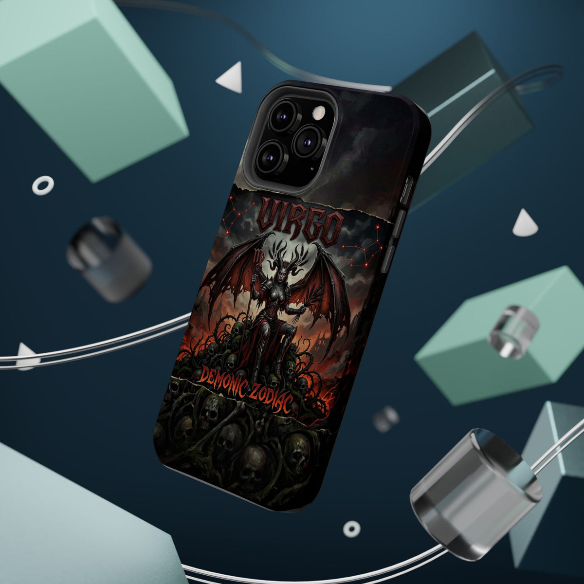 Virgo Demonic Zodiac Phone Case — Magnetic Impact-Resistant