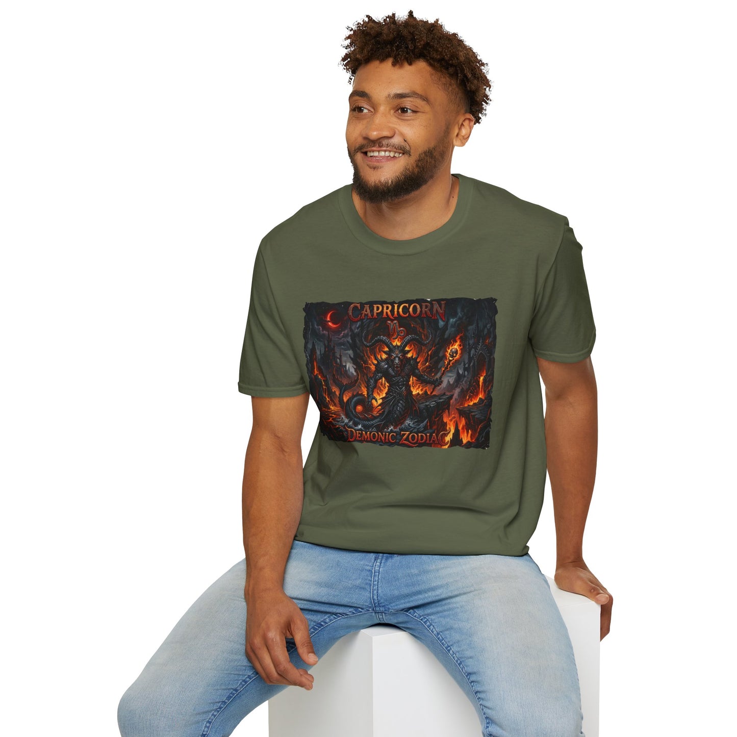 Capricorn Zodiac T-Shirt — Fiery Devil Goat Astrology Tee