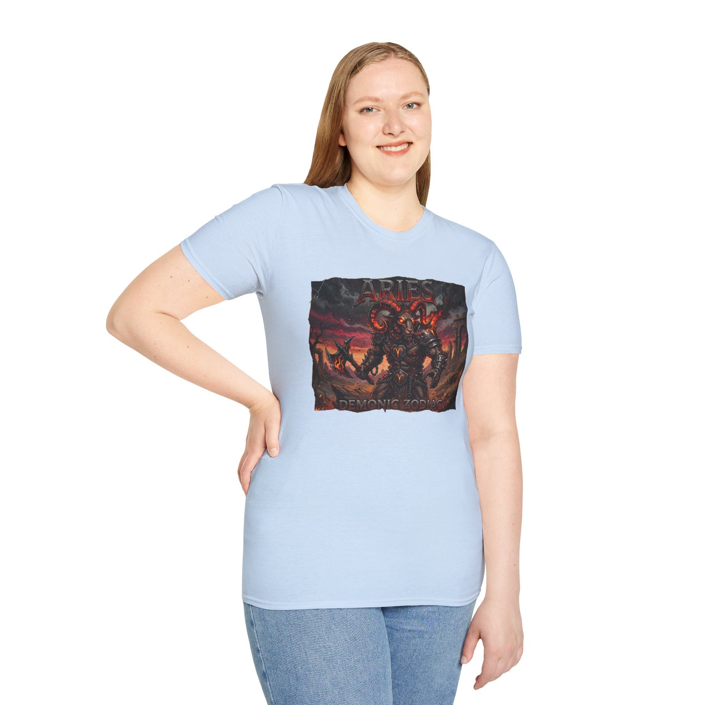 Aries Demon Warrior T-Shirt — Dark Mythic Zodiac Graphic Tee