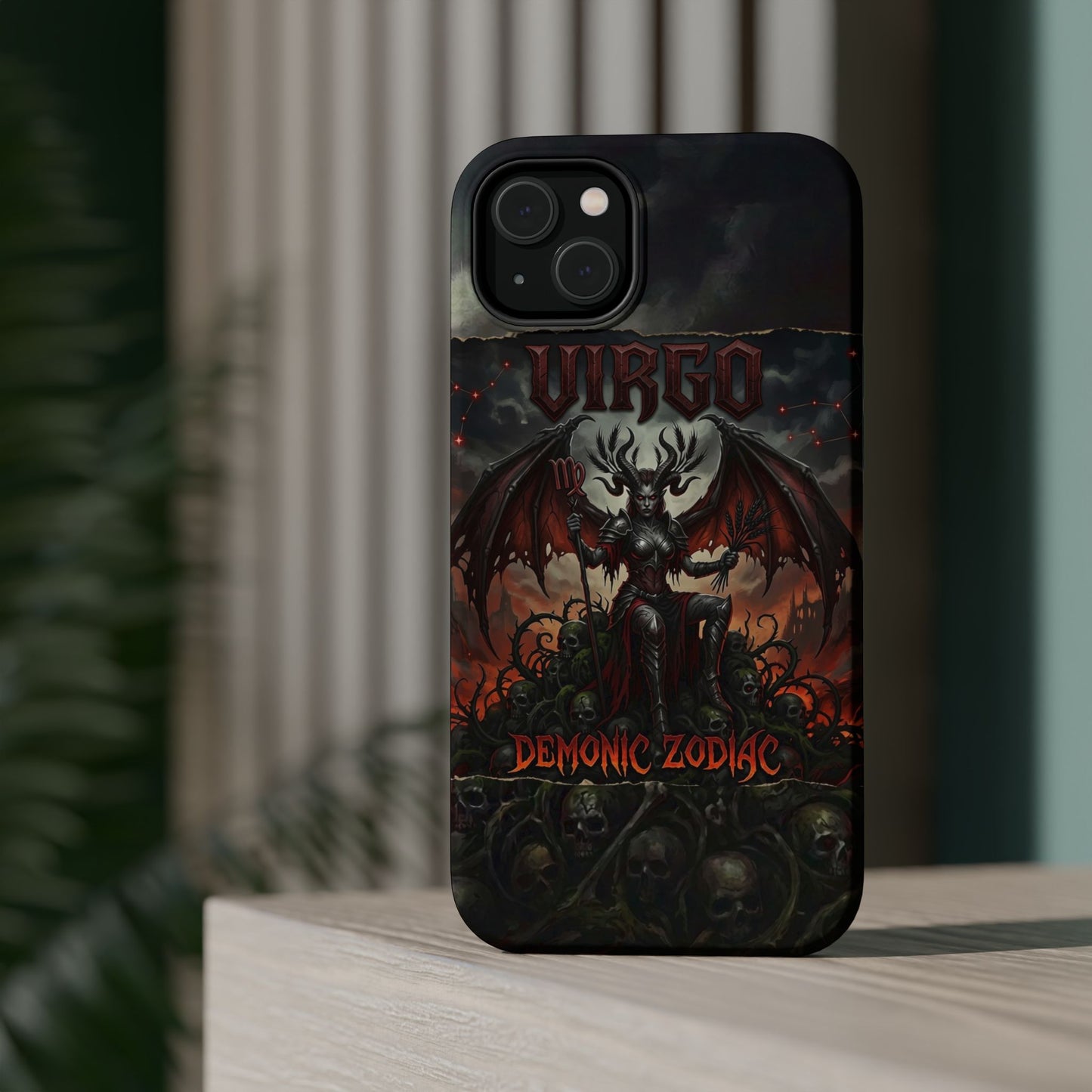 Virgo Demonic Zodiac Phone Case — Magnetic Impact-Resistant