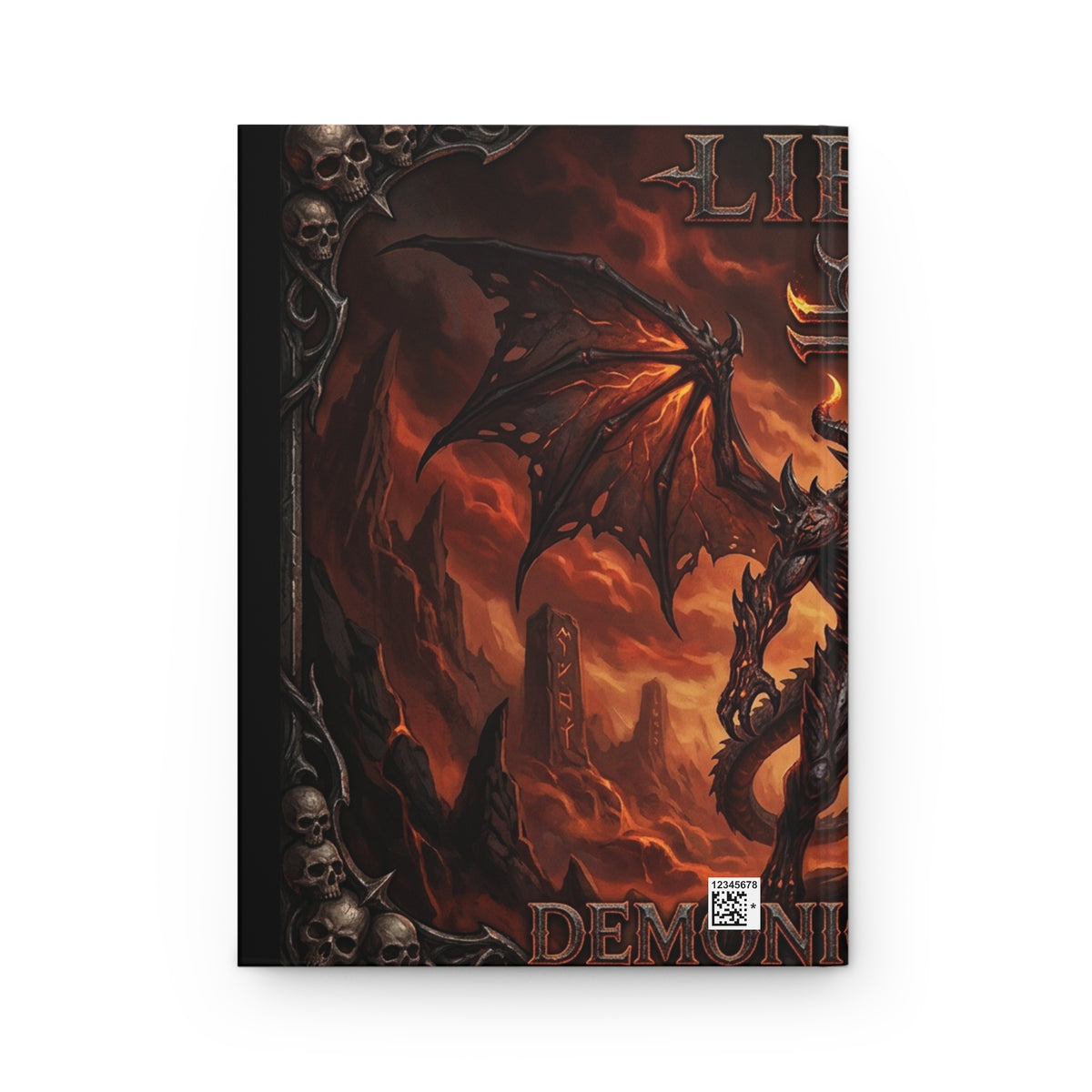 Libra Demon Zodiac Hardcover Journal — Dark Fantasy Lined Notebook