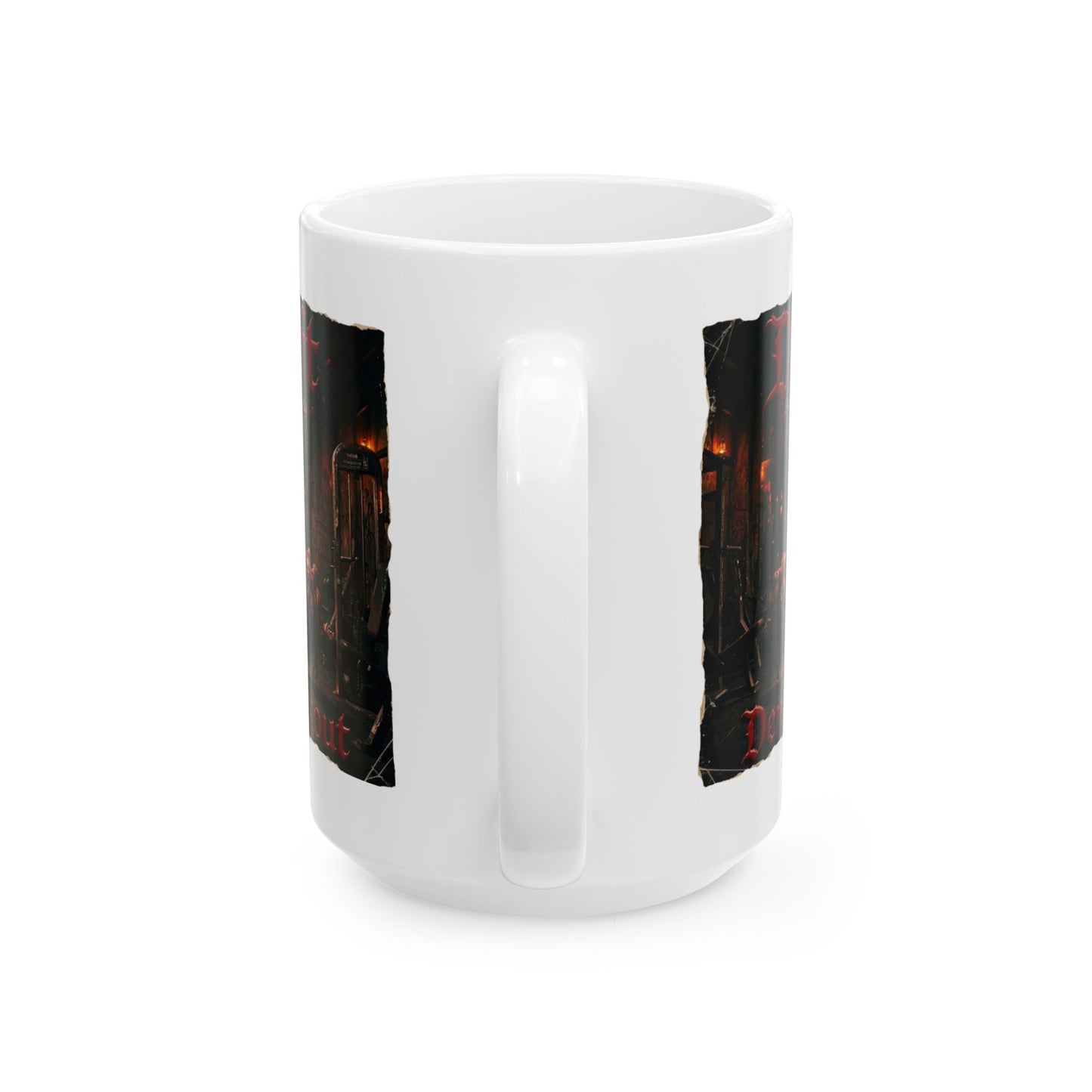 Demonic Gym Ceramic Mug (11oz & 15oz) — Dark Workout Art Coffee Cup