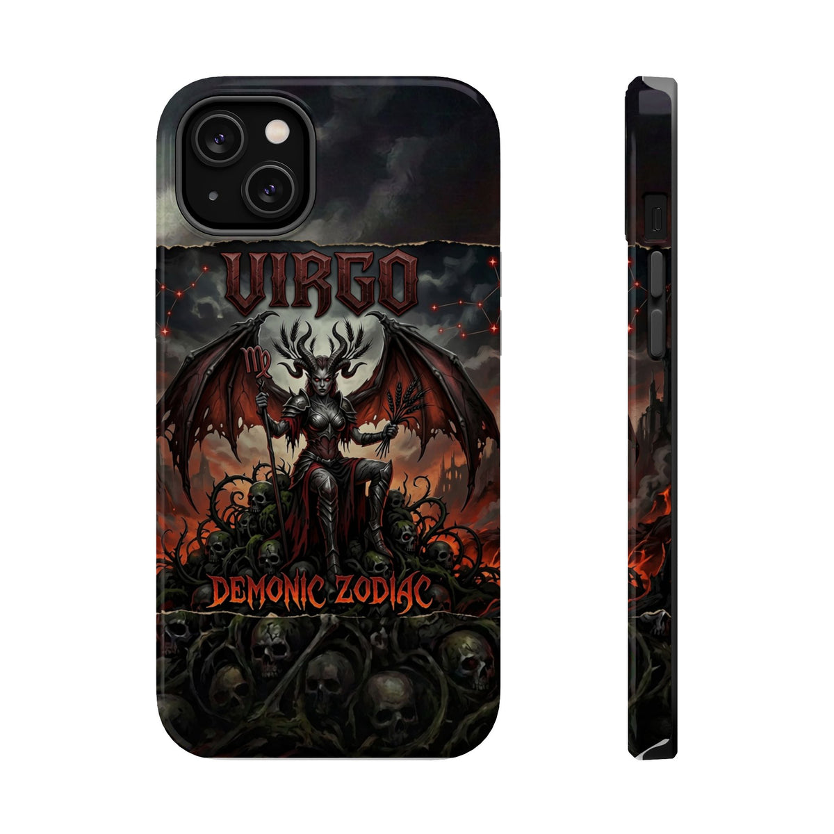 Virgo Demonic Zodiac Phone Case — Magnetic Impact-Resistant