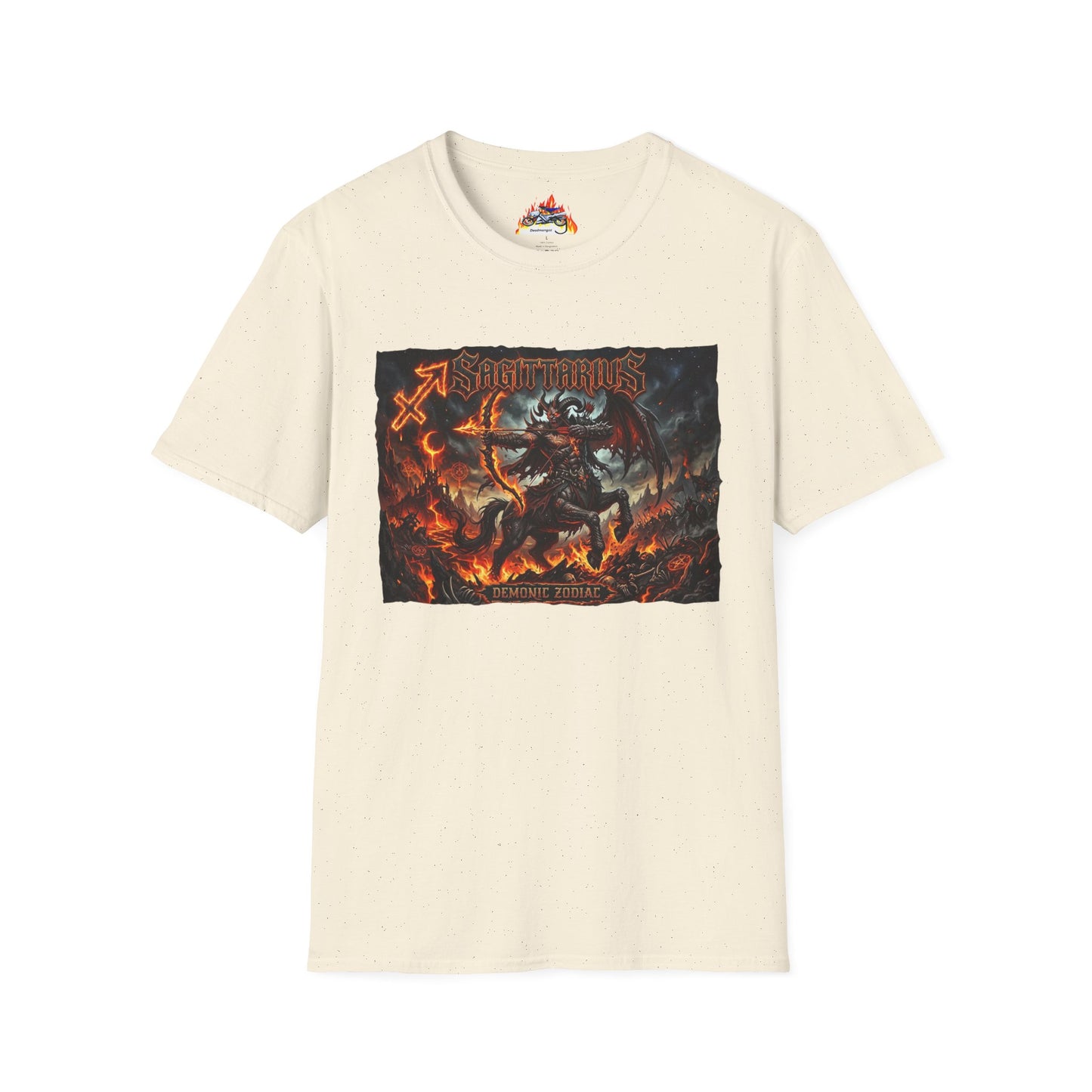 Sagittarius Demon Graphic T-Shirt — Fiery Zodiac Archer Design
