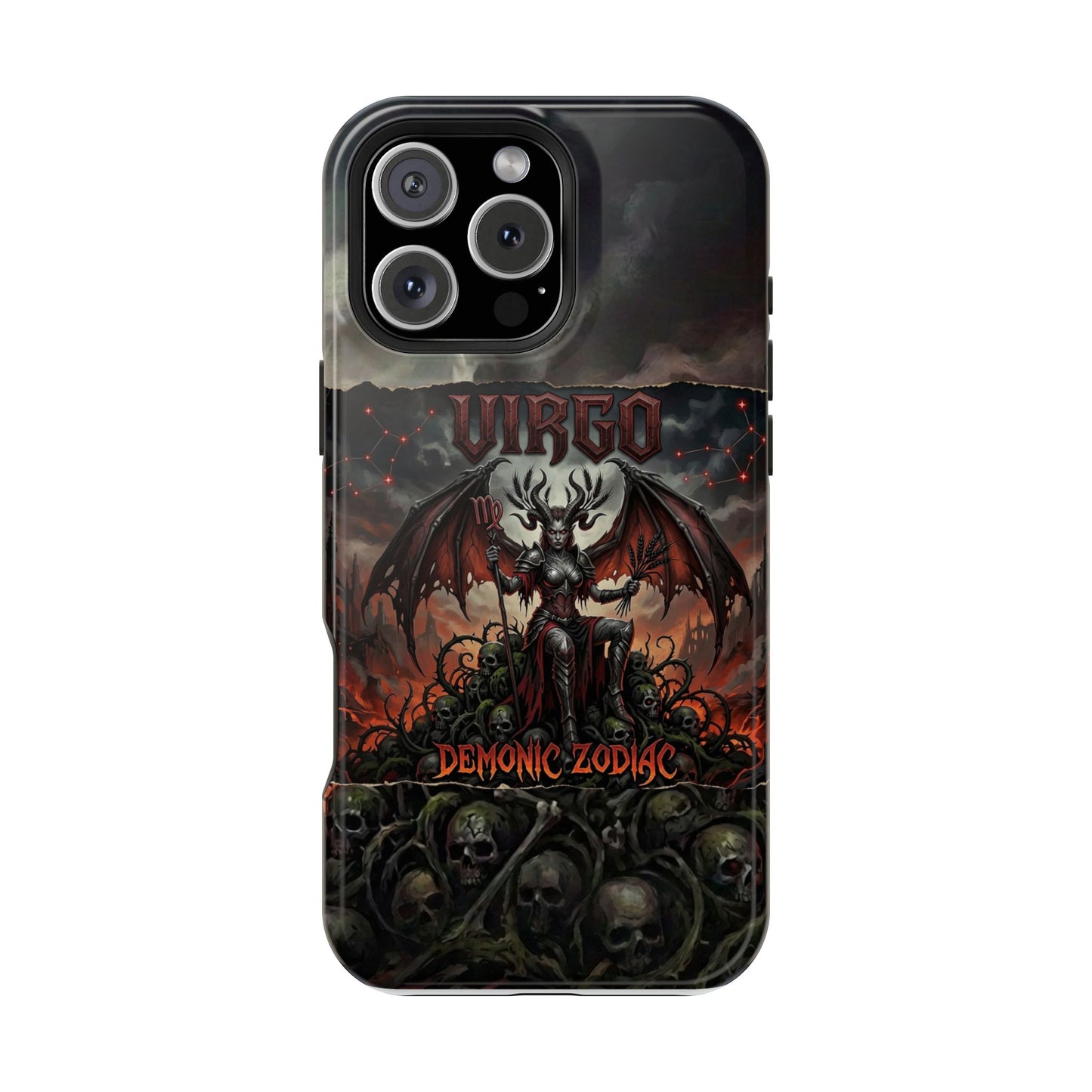 Virgo Demonic Zodiac Phone Case — Magnetic Impact-Resistant