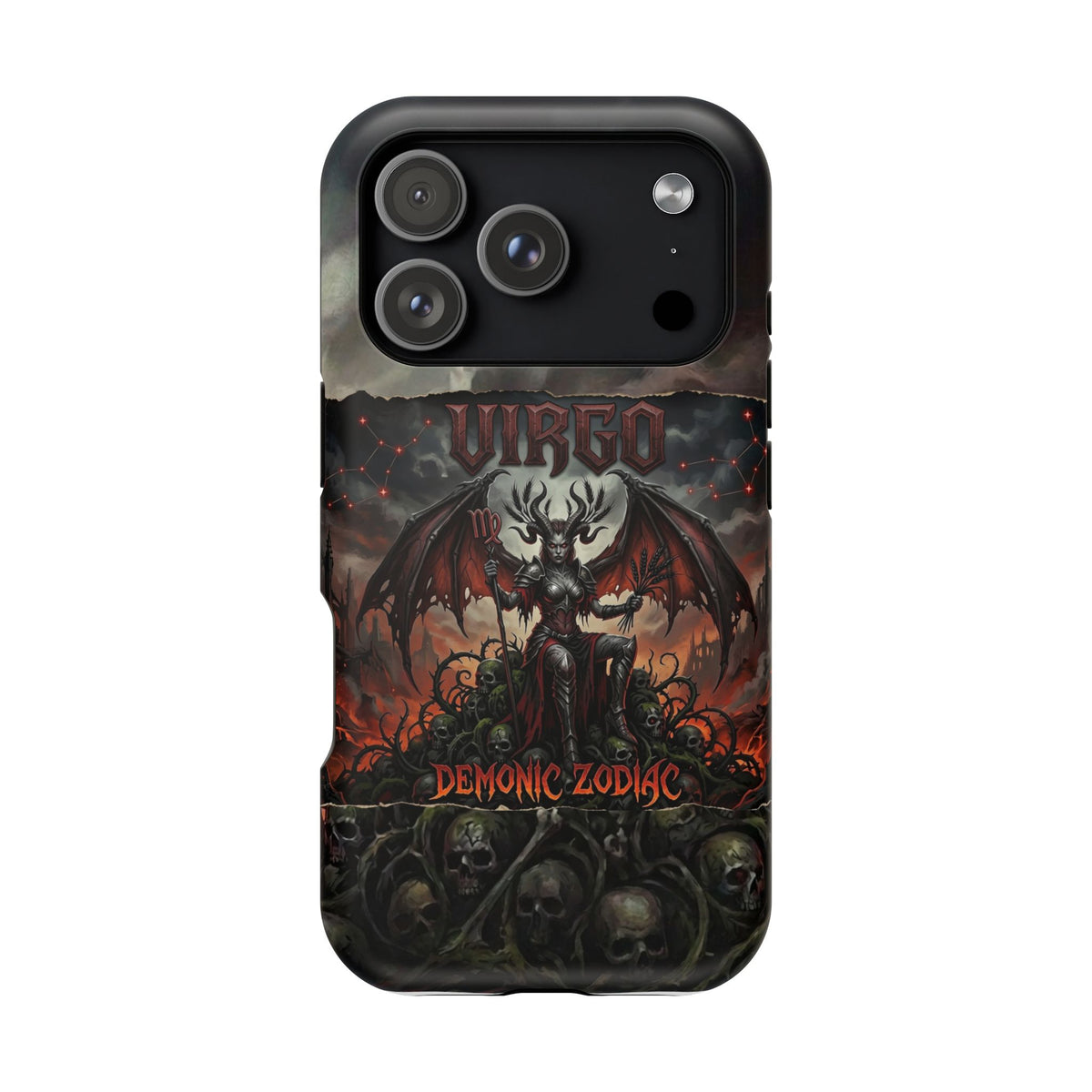 Virgo Demonic Zodiac Phone Case — Magnetic Impact-Resistant