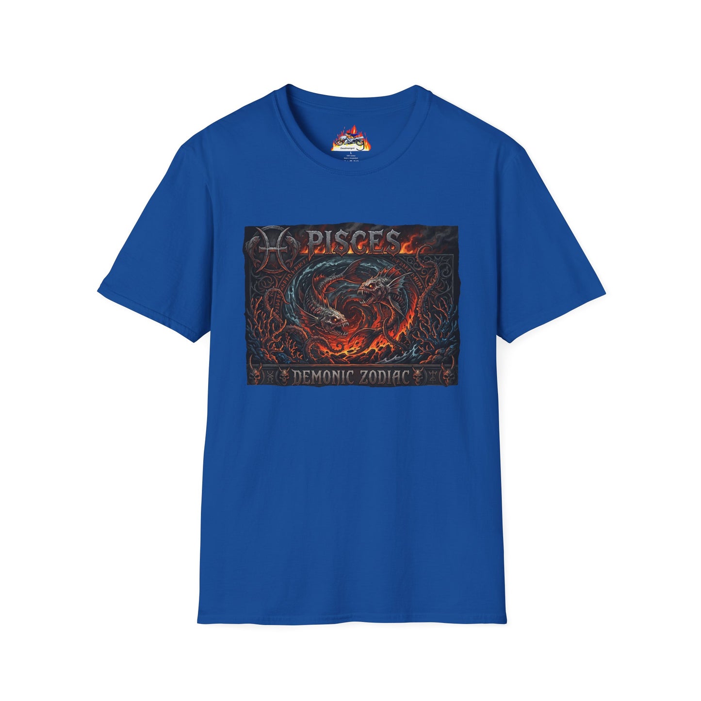 Pisces Zodiac T-Shirt — Fiery Demon Fish Astrological Graphic Tee