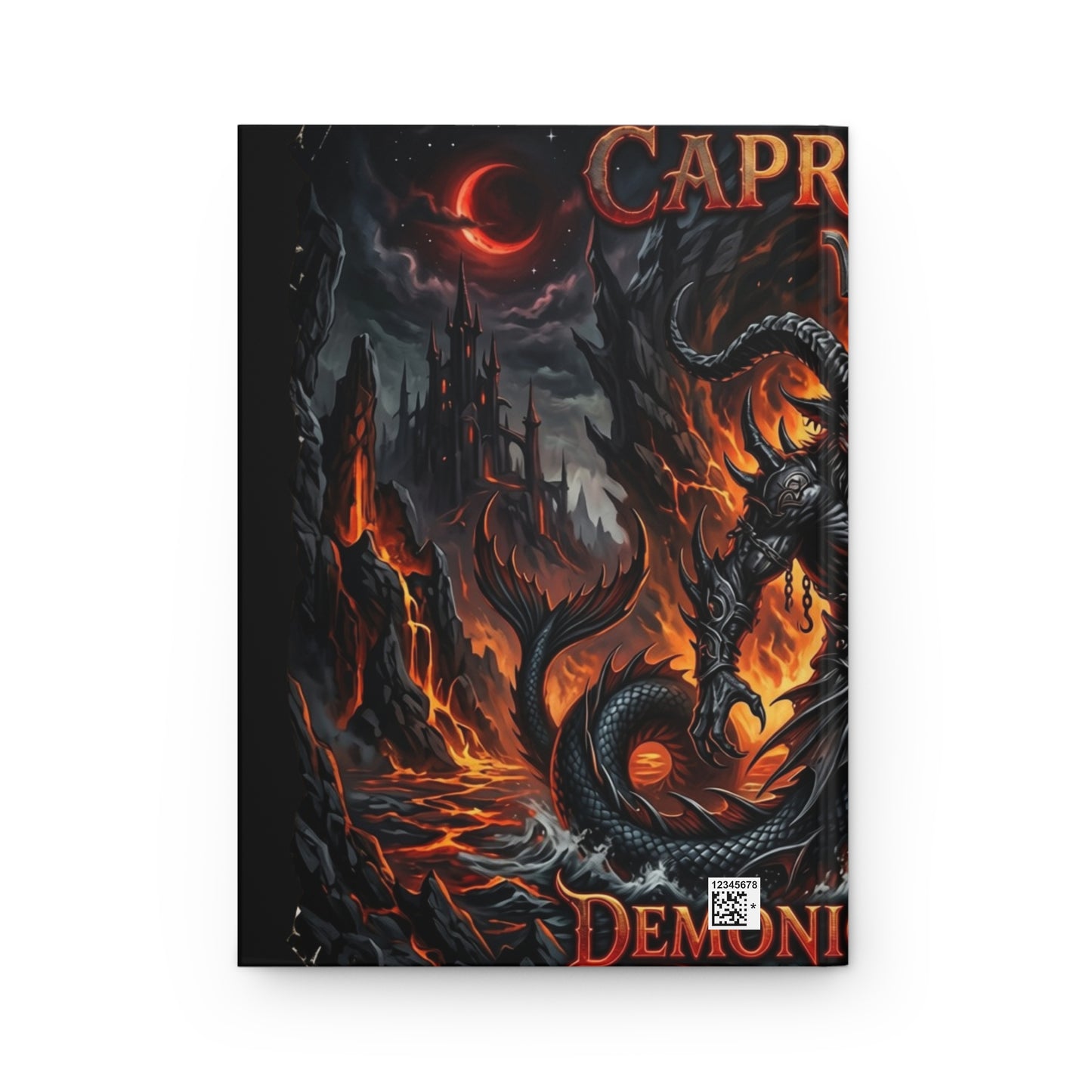 Capricorn Demon Gothic Hardcover Journal — Lined Matte Notebook