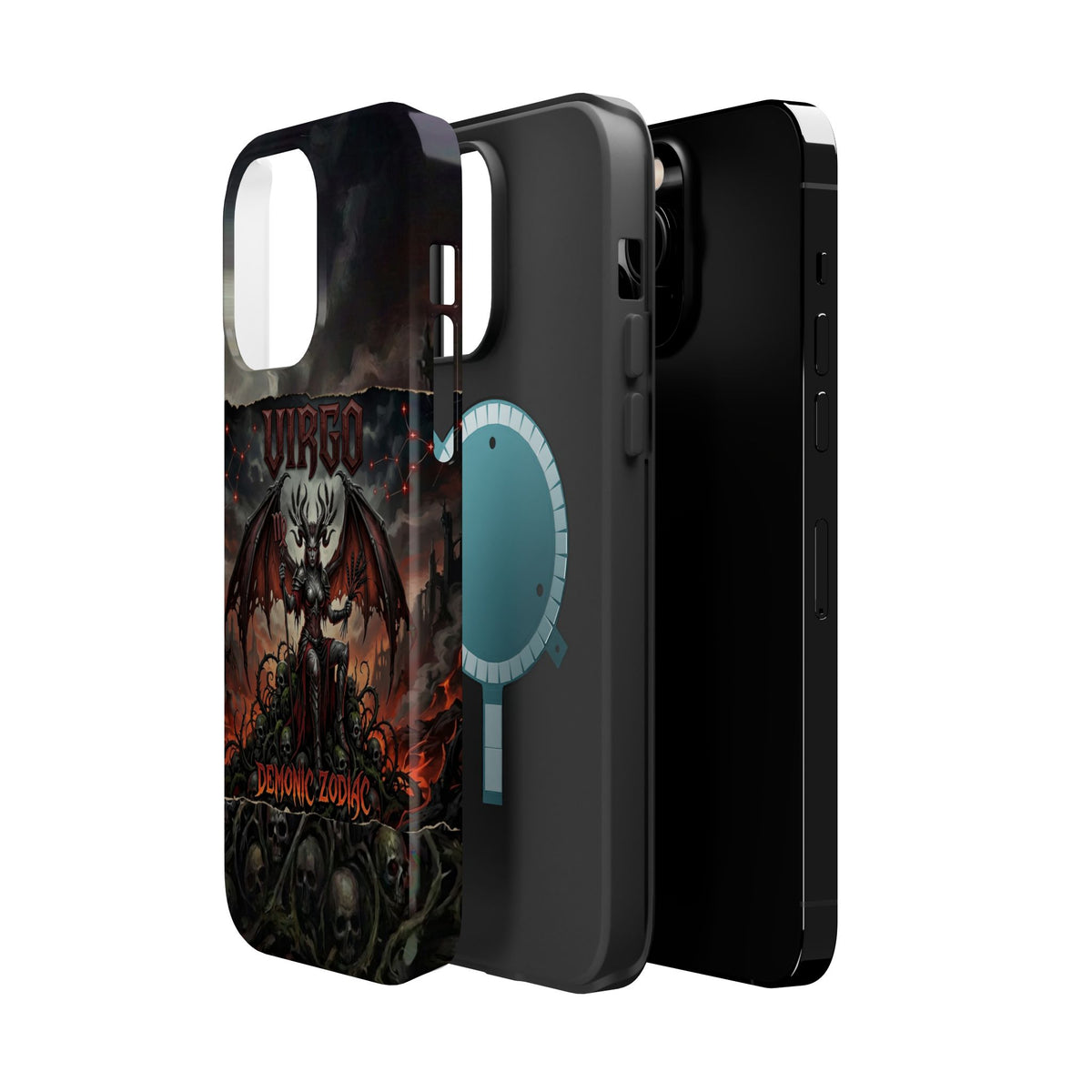 Virgo Demonic Zodiac Phone Case — Magnetic Impact-Resistant