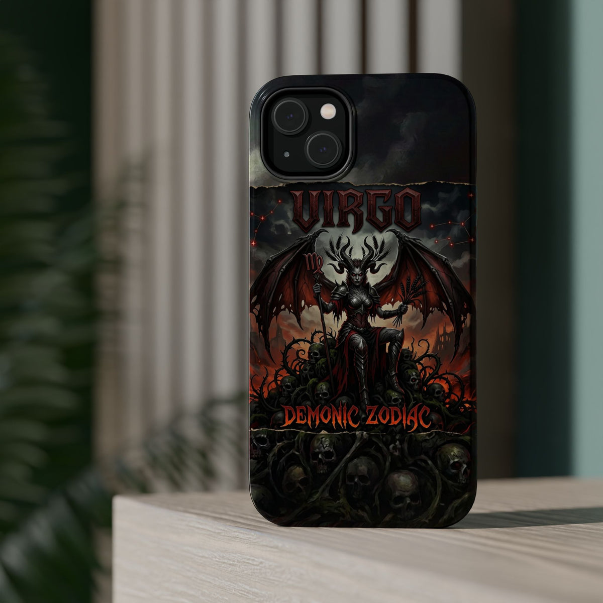 Virgo Demonic Zodiac Phone Case — Magnetic Impact-Resistant
