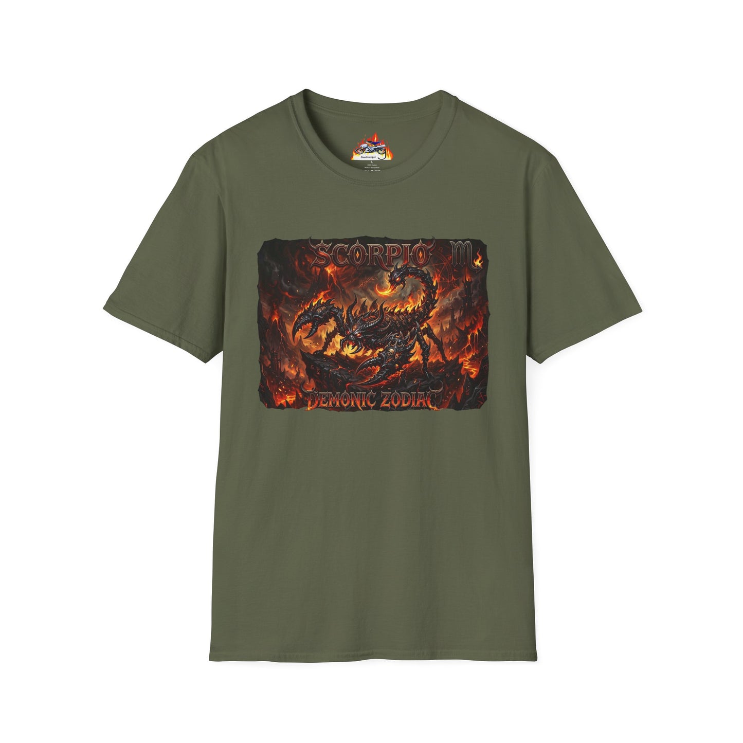 Scorpio Fire Demon T-Shirt — Zodiac Scorpion Graphic Tee