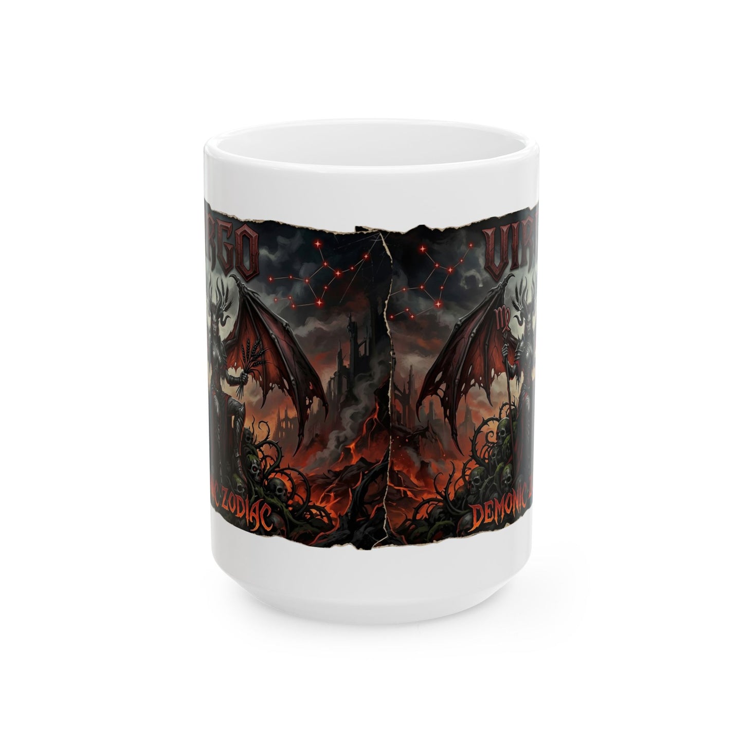Demonic Gothic Virgo Mug – Horror Fantasy Demon Design (11oz/15oz)