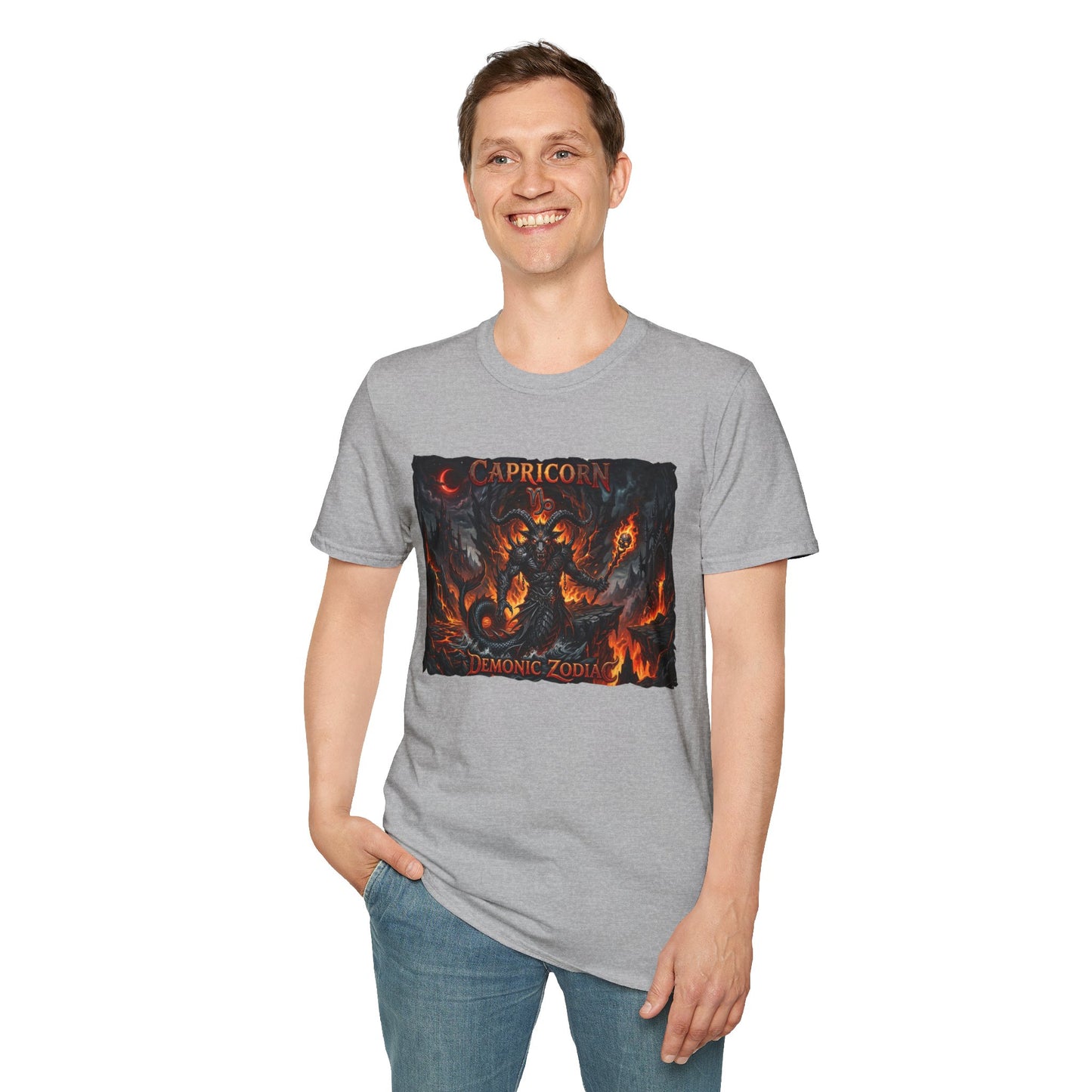 Capricorn Zodiac T-Shirt — Fiery Devil Goat Astrology Tee
