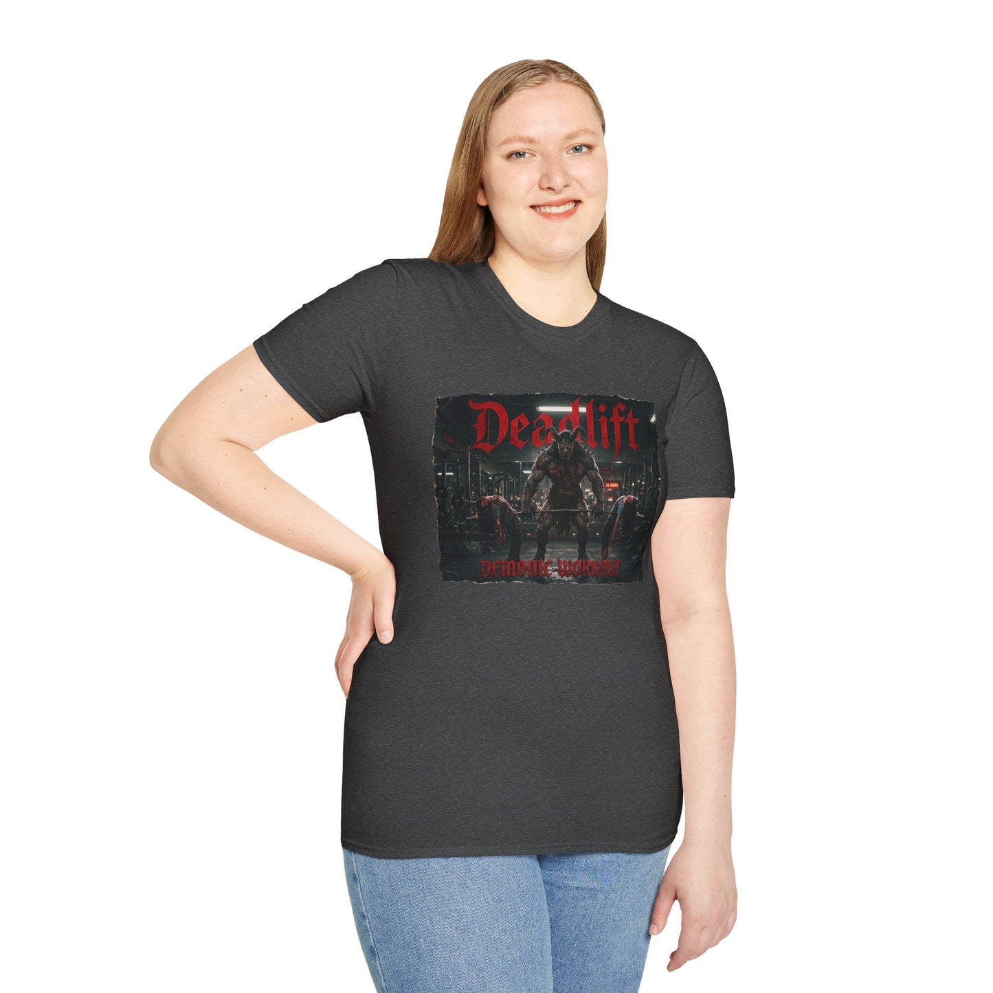 Deadlift Gym T Shirt — Heavy Metal Workout Tee for Weightlifters