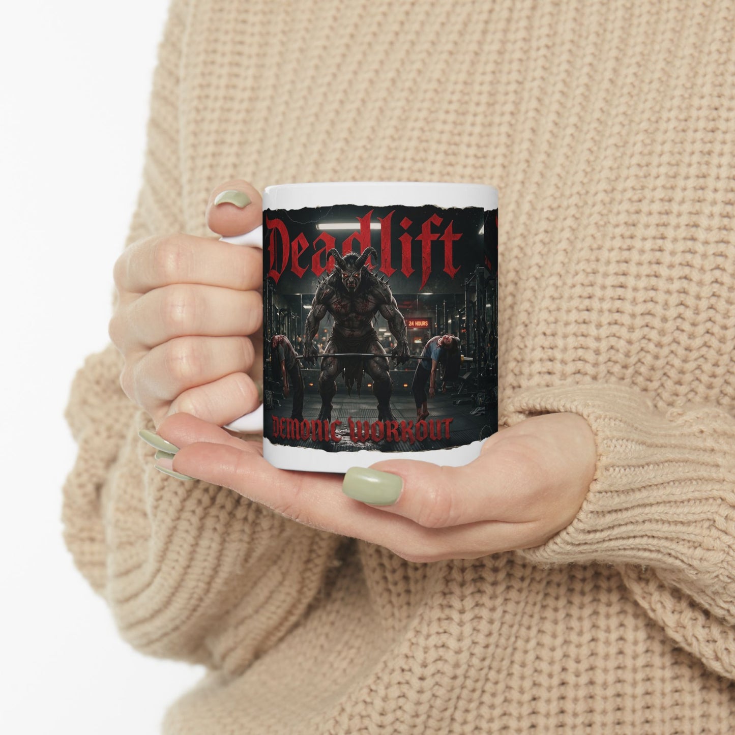 Ceramic Mug — 'Deadlift Demon' Gym Coffee Mug (11oz/15oz)
