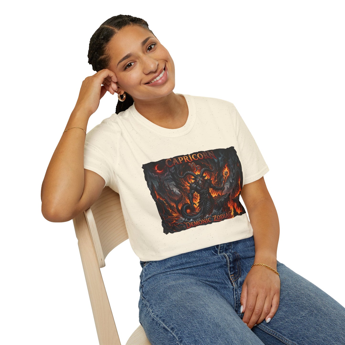 Capricorn Zodiac T-Shirt — Fiery Devil Goat Astrology Tee