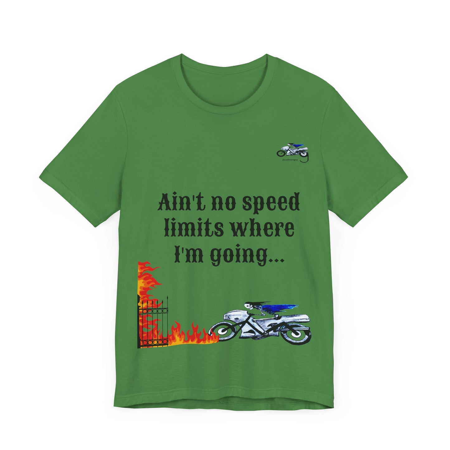 Motorcycle Adventure Graphic Tee - 'Ain't No Speed Limits' Unisex Short Sleeve Shirt