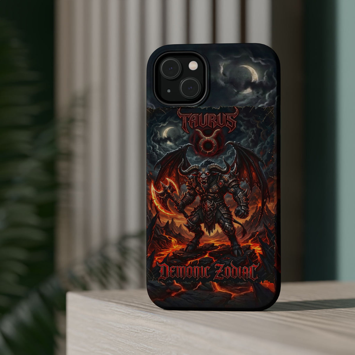 Taurus Demon Zodiac Magnetic Impact-Resistant Phone Case
